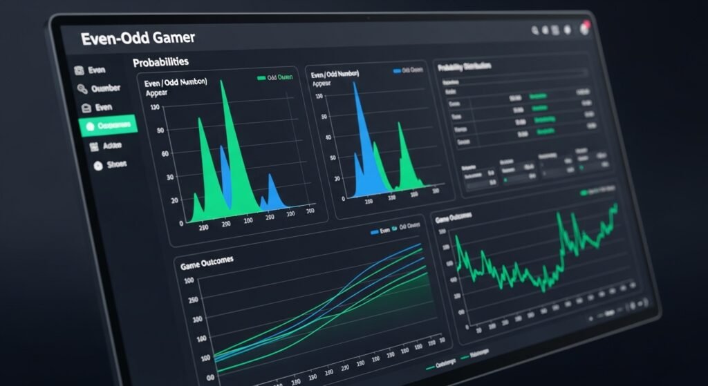 MGM홀짝 게임의 역대 결과 데이터와 실시간 확률 분석 그래프가 표시된 전문적인 대시보드 화면